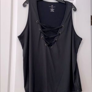 Fashion to Figure Sz 2 Active stretchy tank plus size shirt top